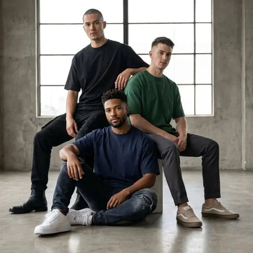 3 Premium Oversized Drop Shoulder T-Shirts - Swanah.Store